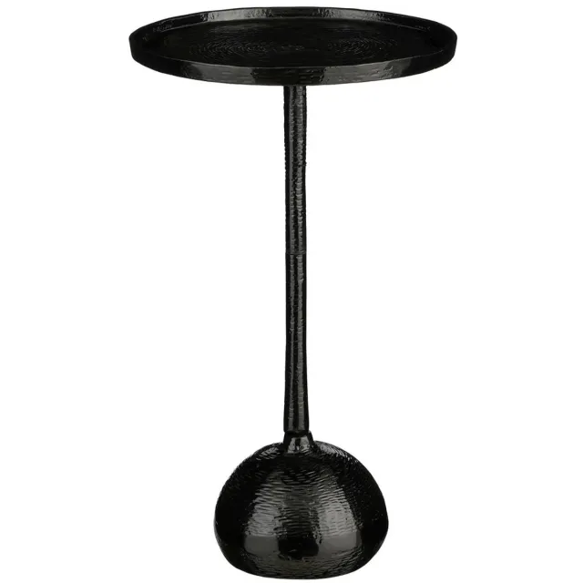 Mica Decorations Colin Bijzettafel - H58 x Ø34 cm - Gerecycled Aluminium - 100% FSC - Zwart