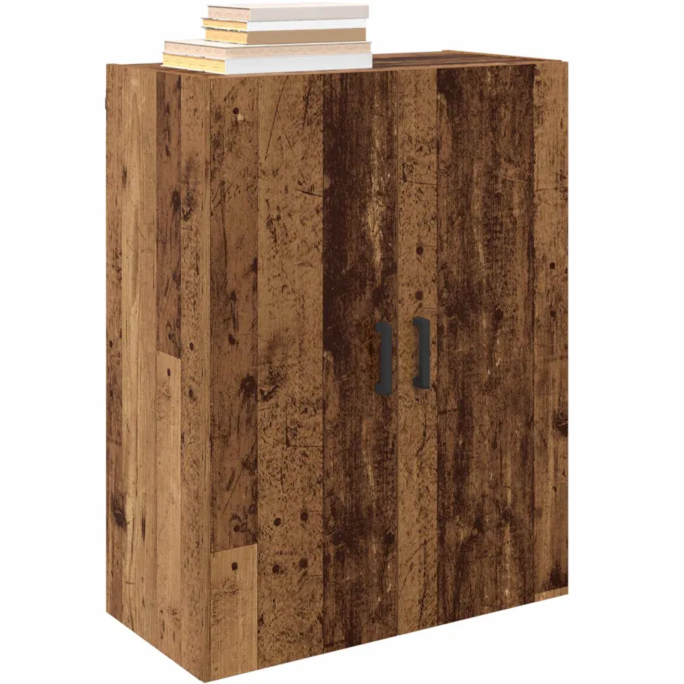 vidaXL Wandkast 2 st Oudhout 69,5 x 34 x 90 cm Bewerkt hout Bruin
