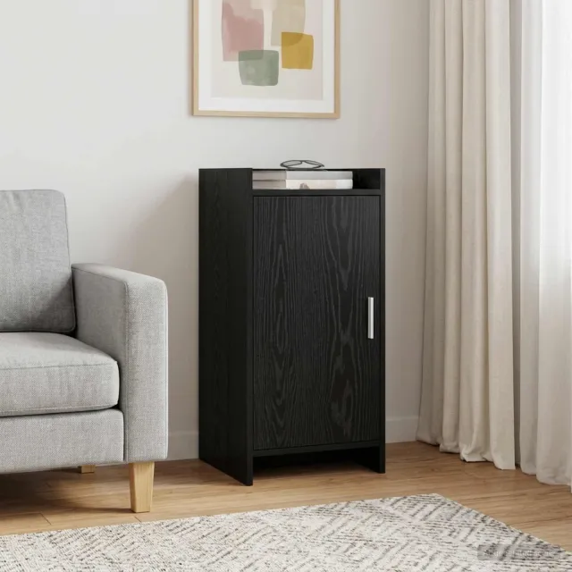 vidaXL Dressoir Zwart eiken 40 x 36 x 80 cm Bewerkt hout, foto 2
