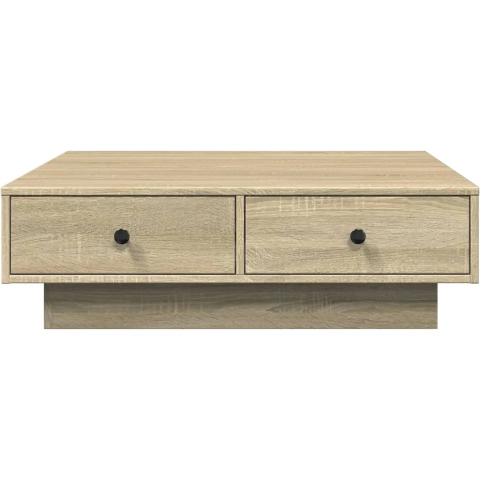 vidaXL Salontafel 90x90x28 cm spaanplaat sonoma eikenkleurig, foto 4