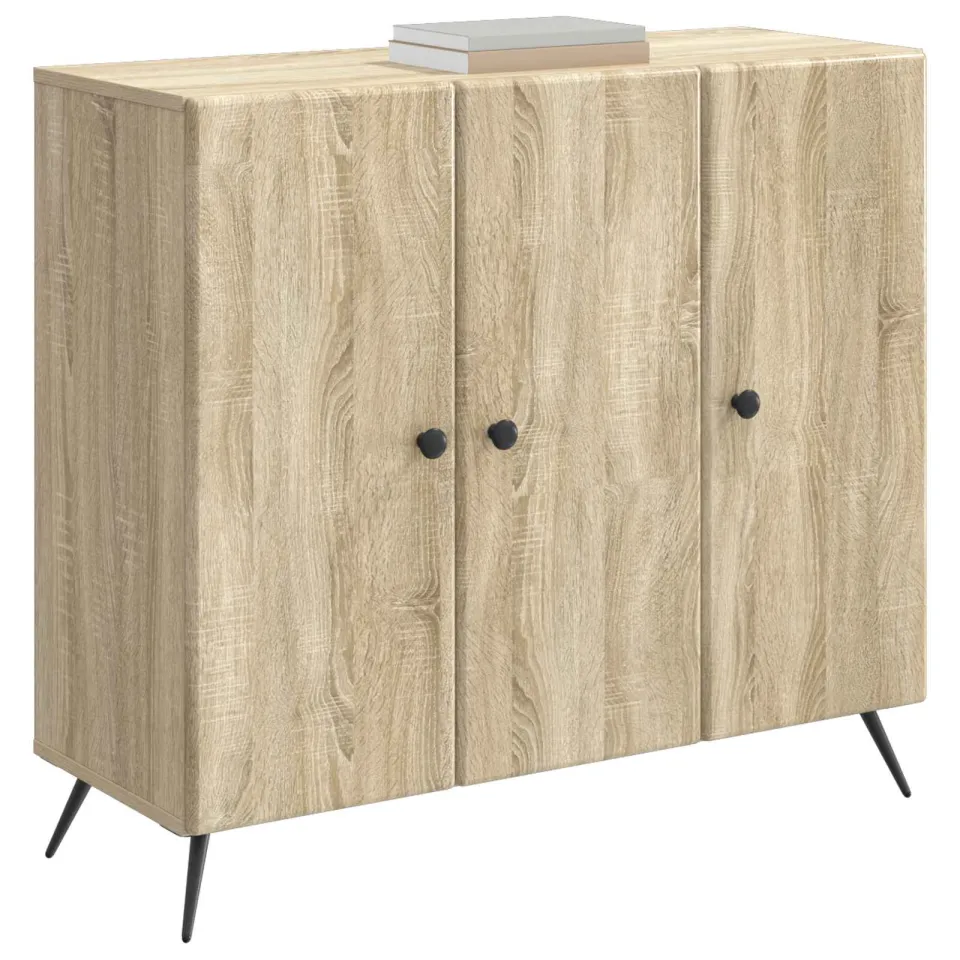 vidaXL Dressoir Sonoma Eiken 89 x 34,5 x 80 cm Bewerkt hout, foto 2