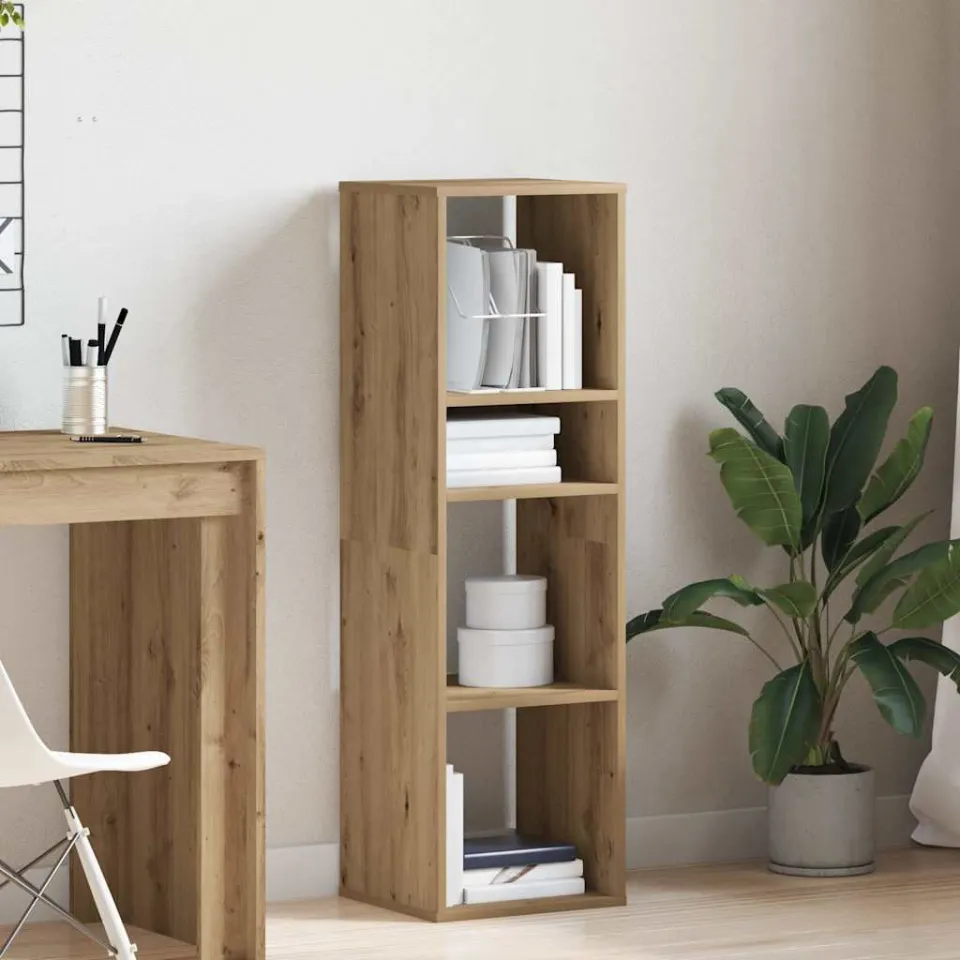 vidaXL Boekenkast 34x31x112 cm bewerkt hout artisanaal eikenkleur, foto 2