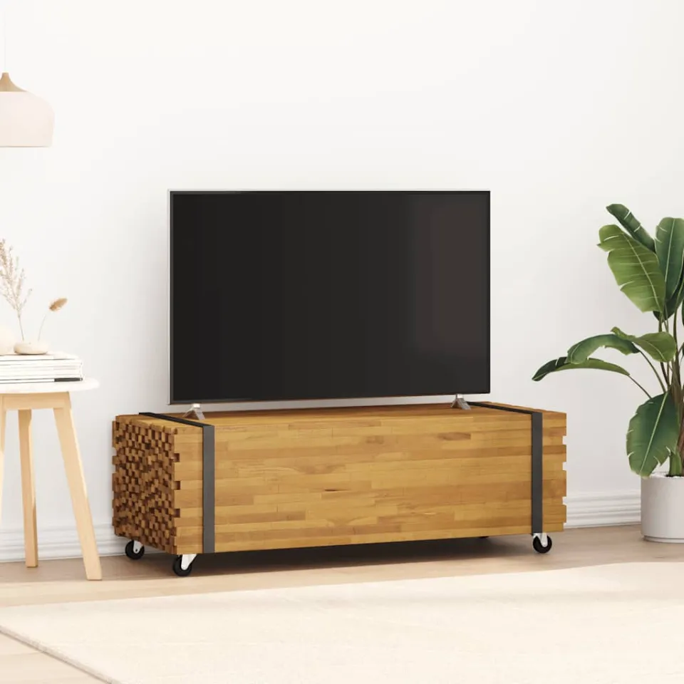 vidaXL Salontafel 110x45x35 cm massief teakhout bruin, foto 2