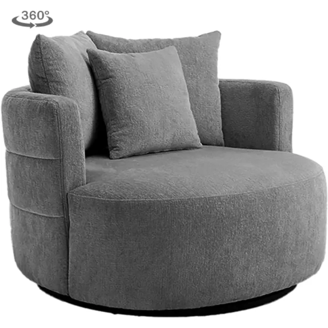Tower Living Bolza coffeechair swivel 360? - Trenza 9 stone grijs