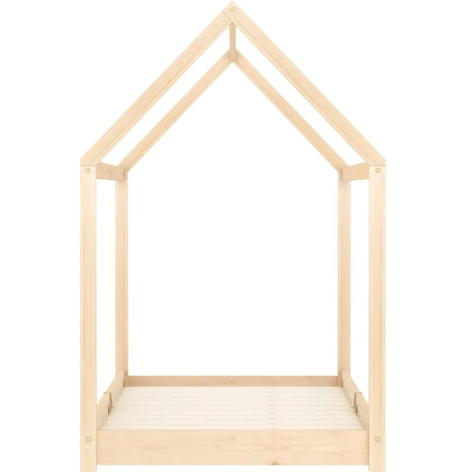 vidaXL Kinderbedframe massief grenenhout 90x200 cm bruin, foto 4