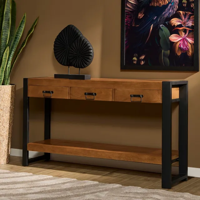 Starfurn Sidetable - Consoletafel - Bijzettafel - Gangtafel - Boaz - Naturel - Mangohout - 150 cm