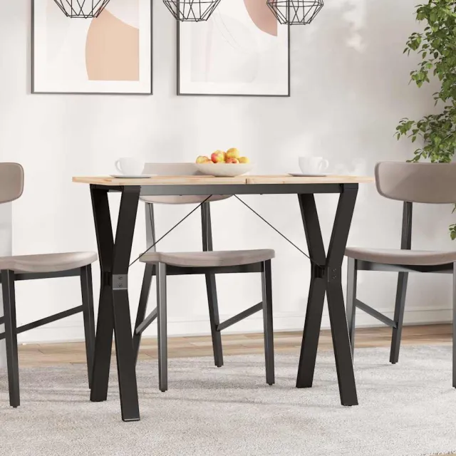vidaXL Eettafelpoten Y-frame 80x40x73 cm staal Zwart