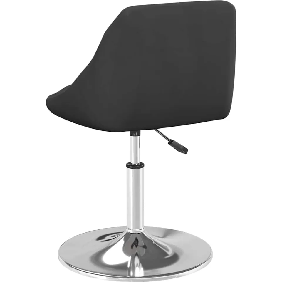 vidaXL Eetkamerstoelen draaibaar 4 st fluweel zwart, foto 4