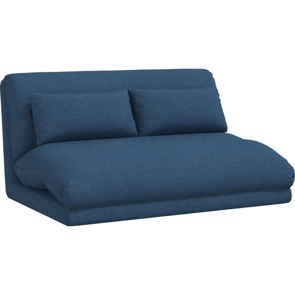 vidaXL Verstelbare vlo stoelen Blauw Stof
