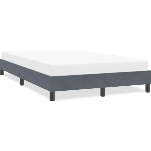 vidaXL Bedframe zonder matras 120x220 cm fluweel donkergrijs