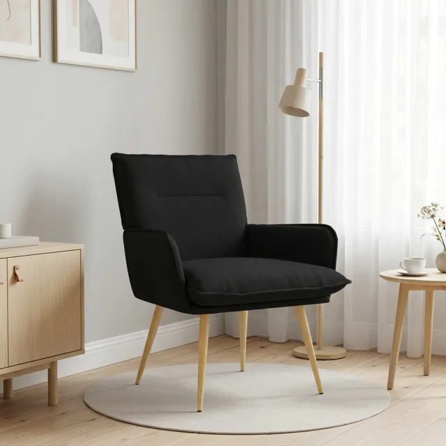 vidaXL Fauteuil Zwart Stof