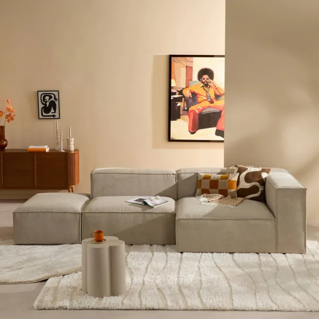 NOUS Living hoekbank Igor hoek rechts - beige, foto 2