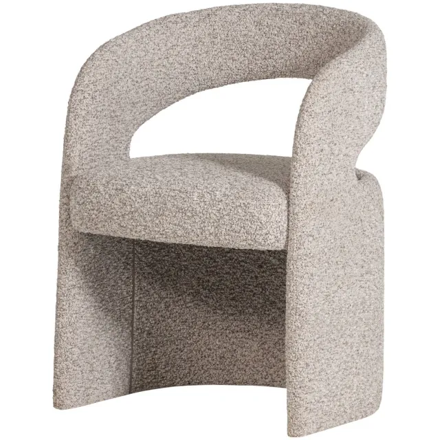 WOOOD Lanor eetkamerstoel bouclé beige natural