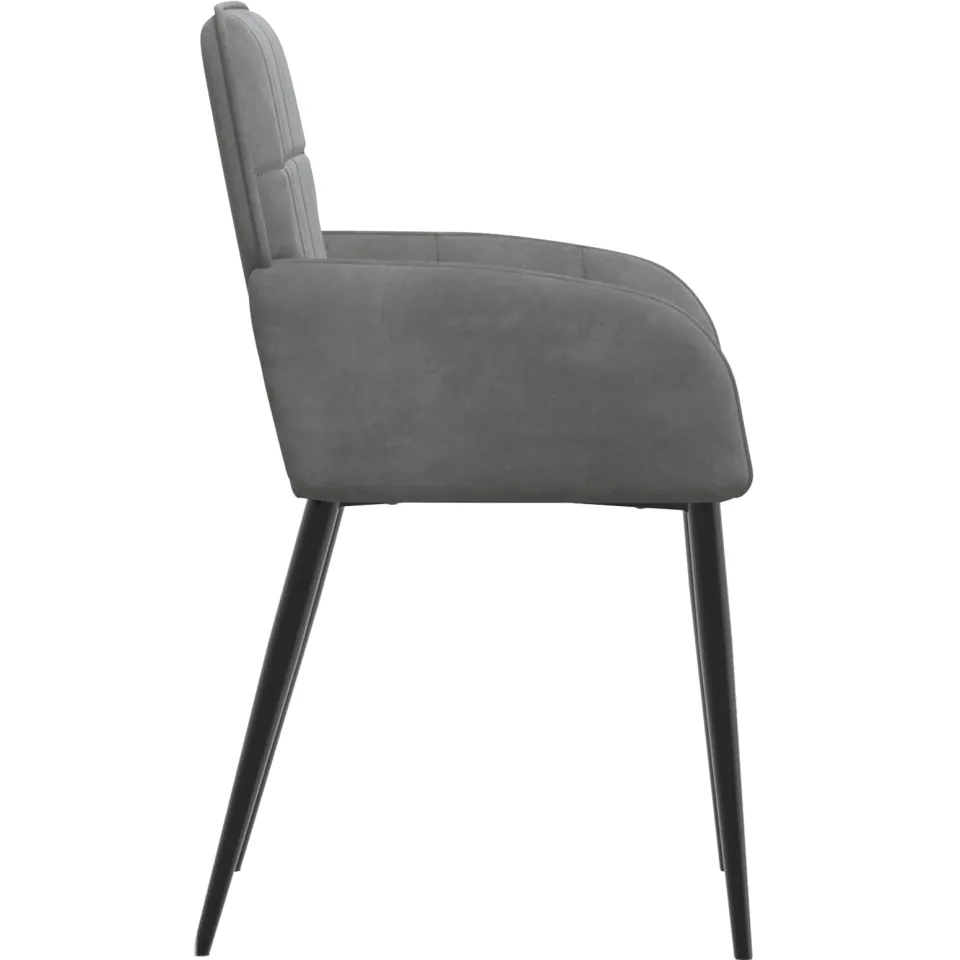 vidaXL Eettafelstoelen 4 st fluweel Donkergrijs 56.5 x 50 x 85 cm, foto 4