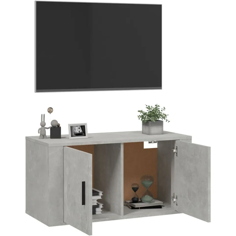 vidaXL Tv-wandmeubel 80x34,5x40 cm betongrijs grijs, foto 4