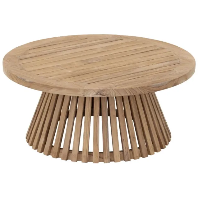 Must Living Lily salontafel rond teakhout - 32 × Ø75 cm Naturel