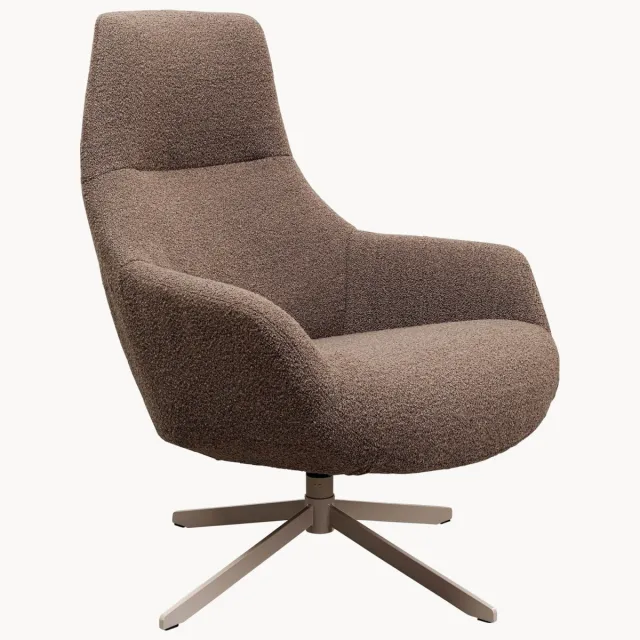 Kare Design Bouclé draaistoel Mimi Grijs
