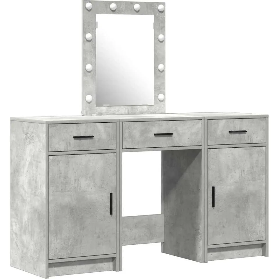 vidaXL Plafondtafel Grijs 50 x 41 x 135 cm Bewerkt hout