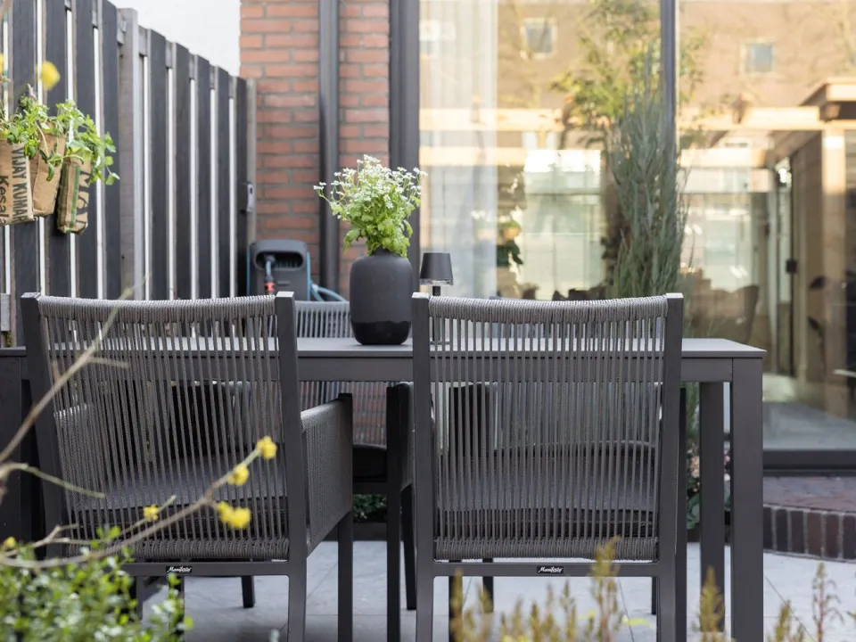 Manifesto Furniture Manifesto Rivola/Menzano 160cm dining tuinset 5-delig grijs, foto 5