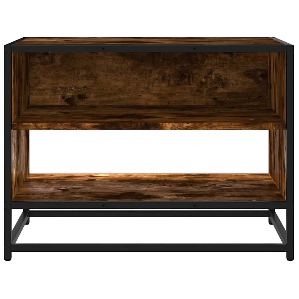 vidaXL Tv-meubel 61x40x46 cm bewerkt hout metaal gerookt eikenkleurig, foto 4