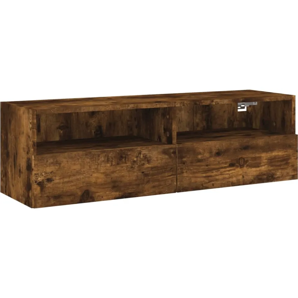 vidaXL Tv-wandmeubel 100x30x30 cm bewerkt hout gerookt eikenkleurig