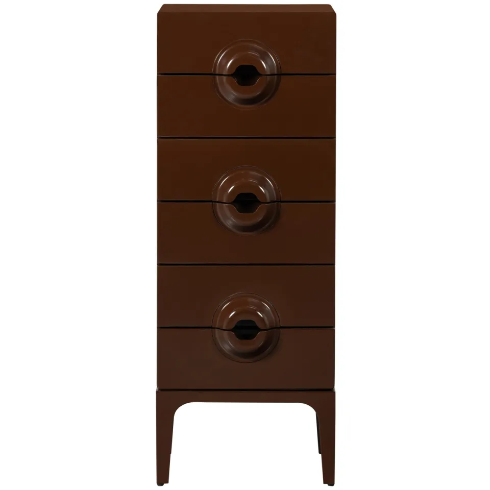 WOOOD Merge ladekast 6 lades bruin brown/red