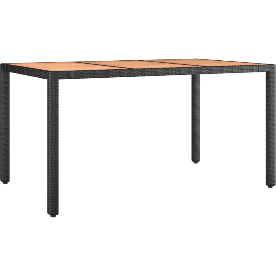 vidaXL 7-delige Bistroset met kussens poly rattan zwart, foto 3