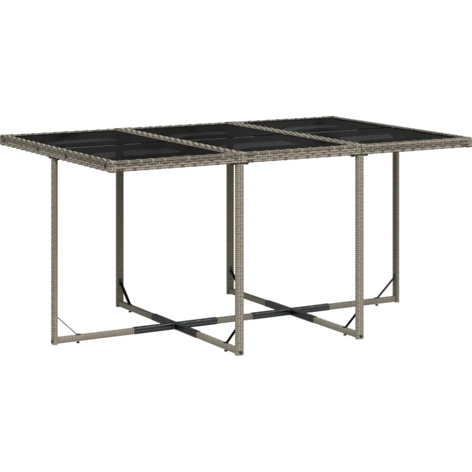 vidaXL 11-delige Tuinset met kussens poly rattan grijs, foto 4