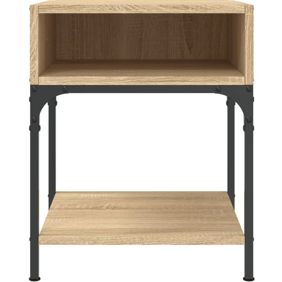 vidaXL Nachtkastjes 2 st 40x41x50 cm bewerkt hout sonoma eikenkleurig, foto 4
