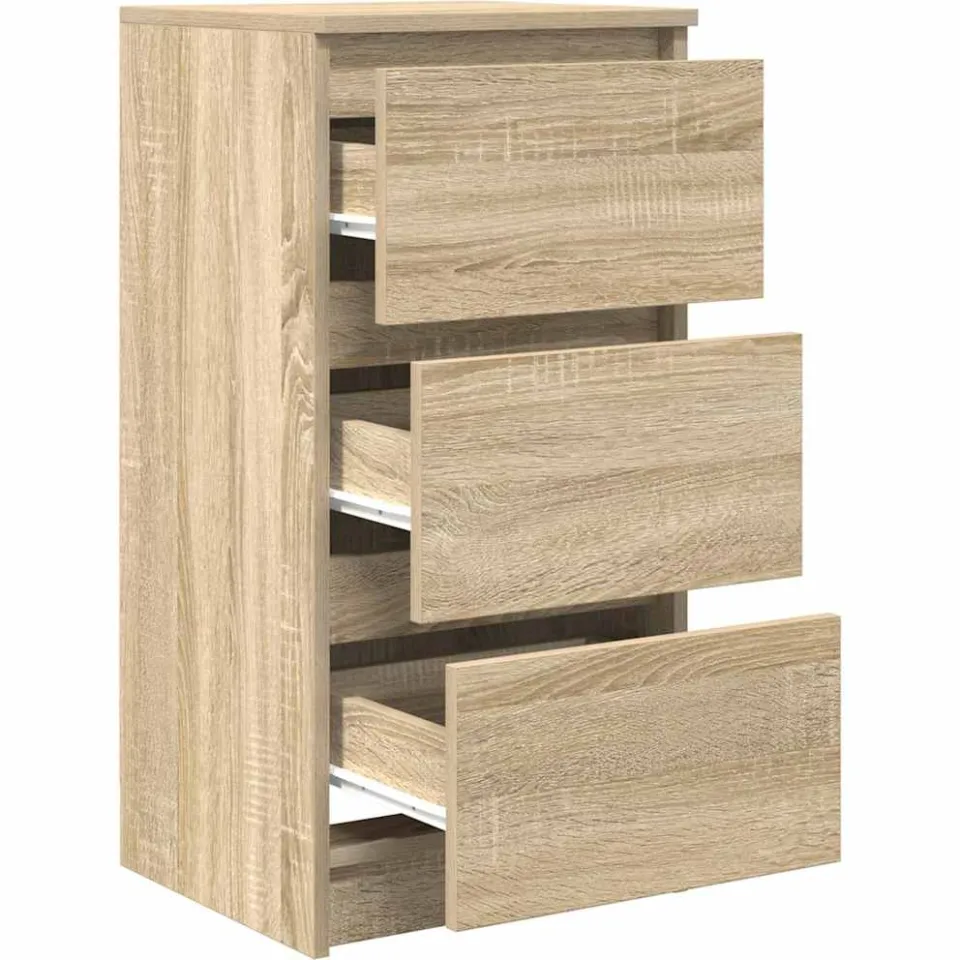vidaXL Dressoir 37,5x35x76cm bewerkt hout sonoma eikenkleurig, foto 4