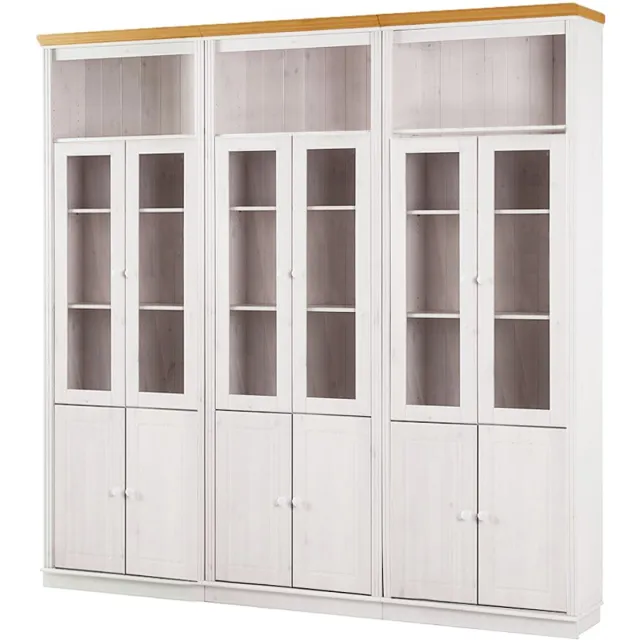 Notio Living Anita- Boekenkast in klassiek landhuisdesign van grenenhoutL WH Bruin