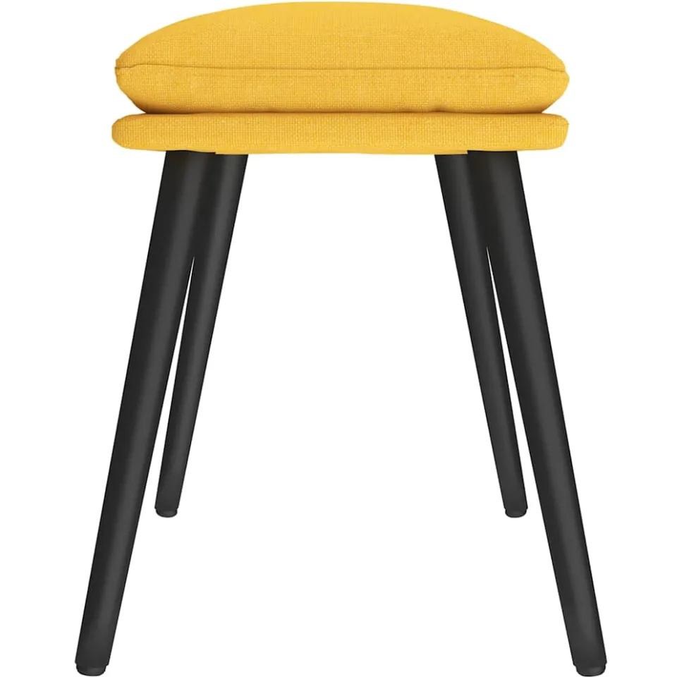 vidaXL Voetenbank 45x29,5x35 cm stof mosterdgeel, foto 4