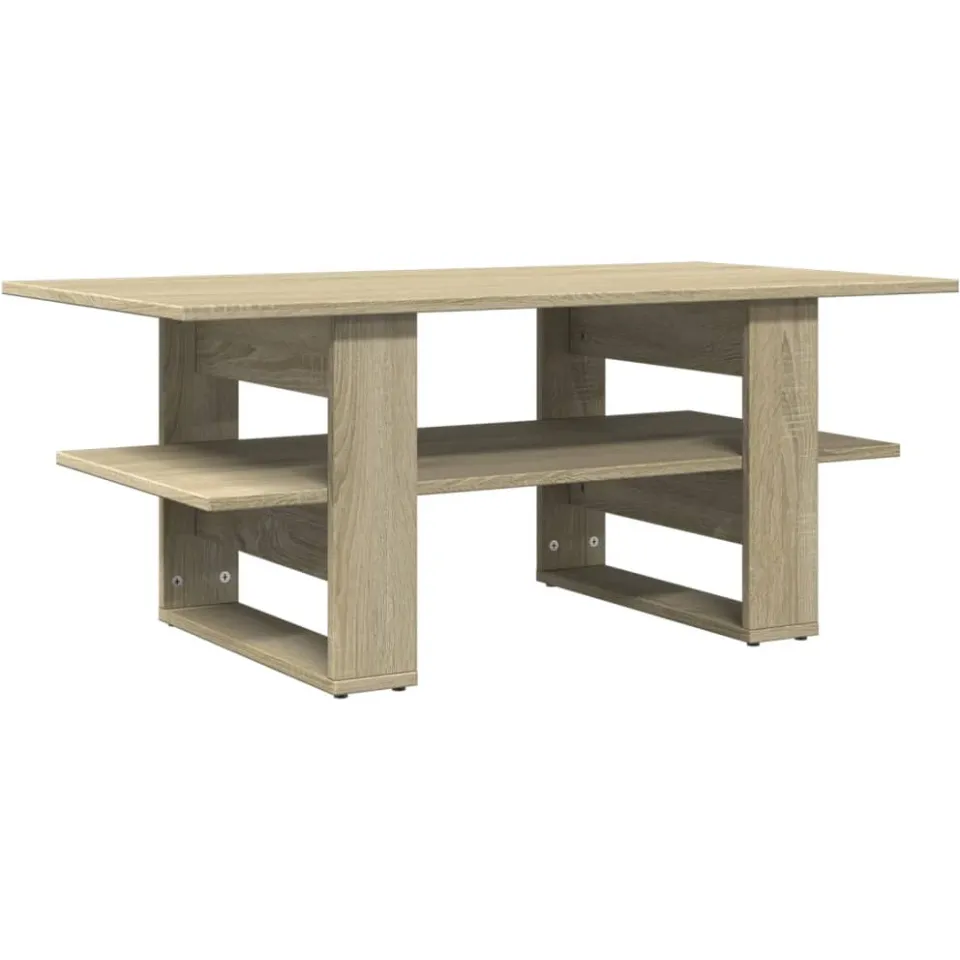 vidaXL Salontafel 102x55x42 cm bewerkt hout sonoma eikenkleurig, foto 3