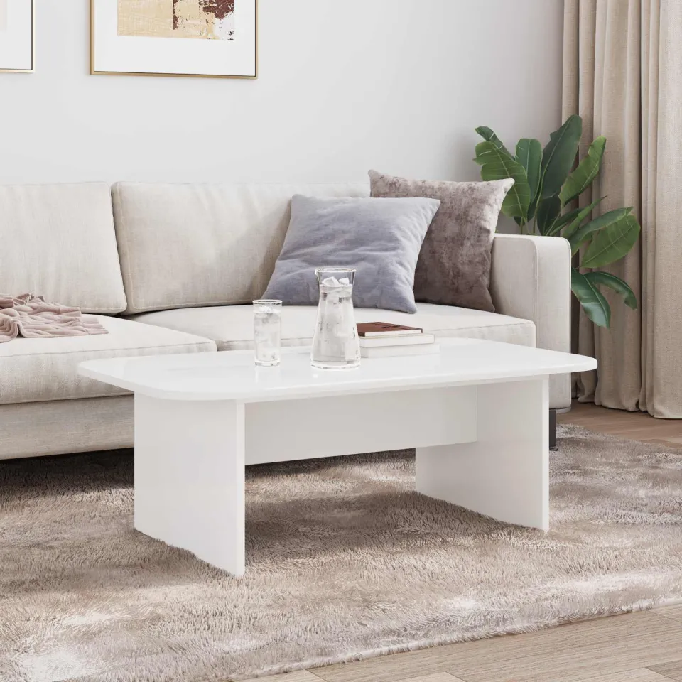 vidaXL Salontafel Wit 93 x 53 x 33 cm Bewerkt hout, foto 4