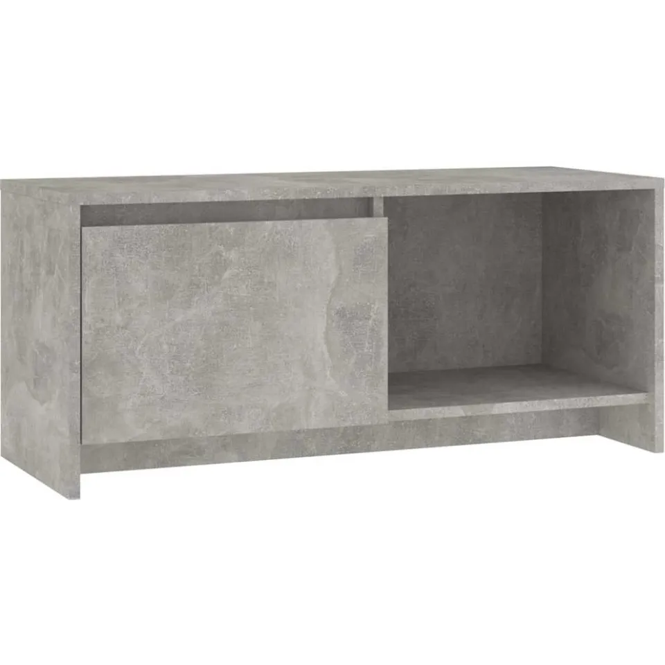 vidaXL Tv-meubel 90x35x40 cm bewerkt hout betongrijs