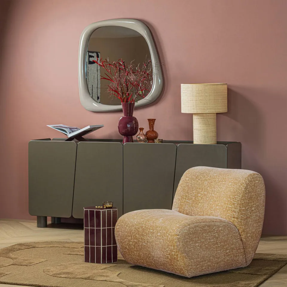 WOOOD Plu decoratieve bijzettafel paars, foto 4