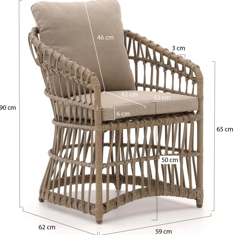 Intenso Furniture Intenso Cameri/ROUGH-Y Ellips 200cm dining tuinset 5-delig taupe, foto 3