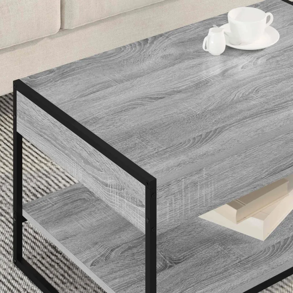 vidaXL Salontafel Grijs Sonoma 80 x 50 x 40 cm Bewerkt hout, foto 4