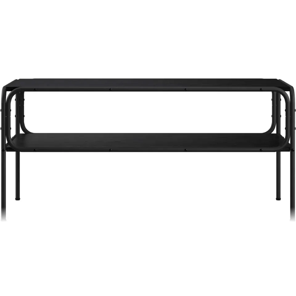 vidaXL Bijzettafel Zwart eiken 100 x 50 x 46 cm Bewerkt hout