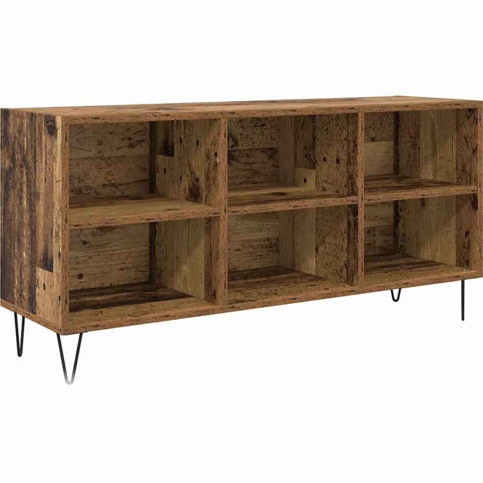 vidaXL TV-kast 103,5 x 30 x 50 cm Oud Hout Bewerkt hout bruin, foto 3