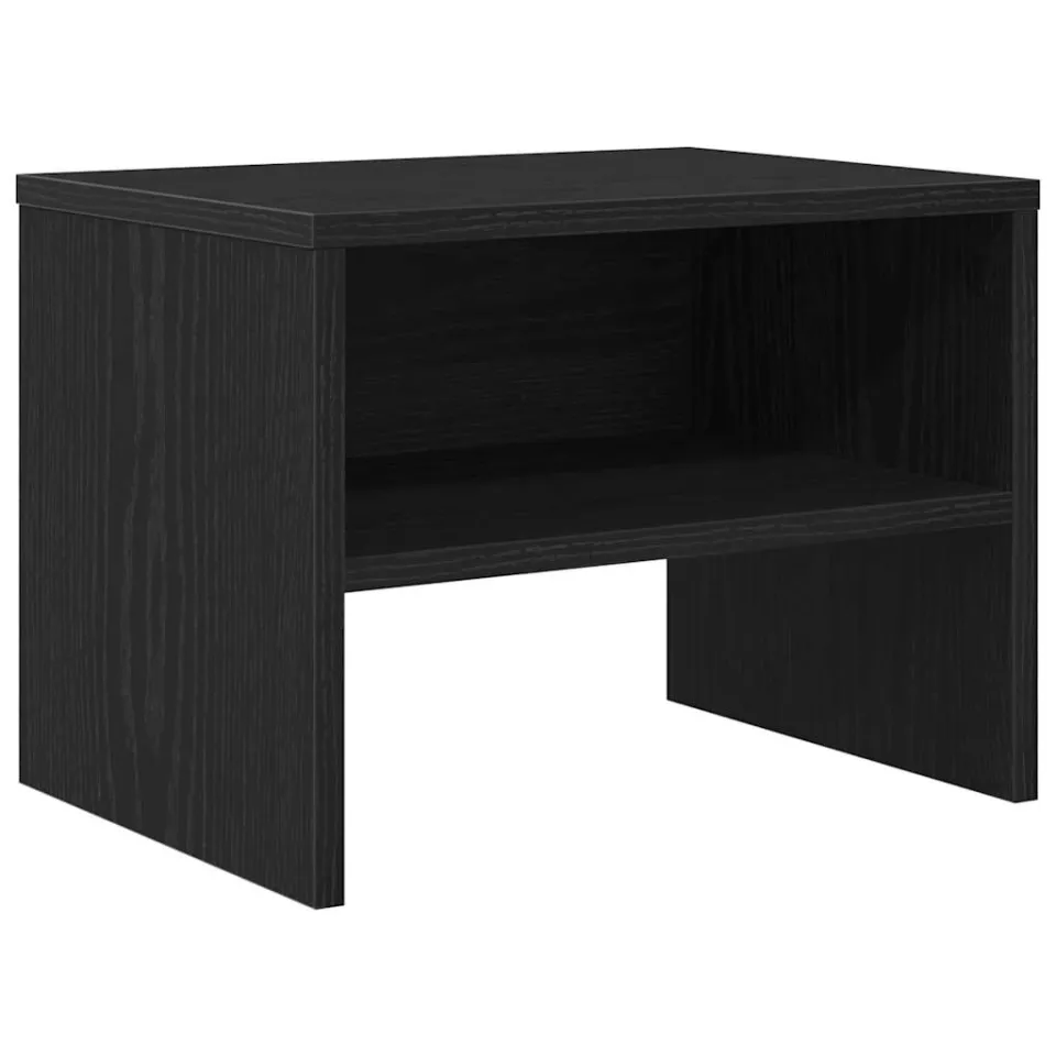 vidaXL Nachtkastje Zwart eiken 40 x 30 x 30 cm Bewerkt hout, foto 3