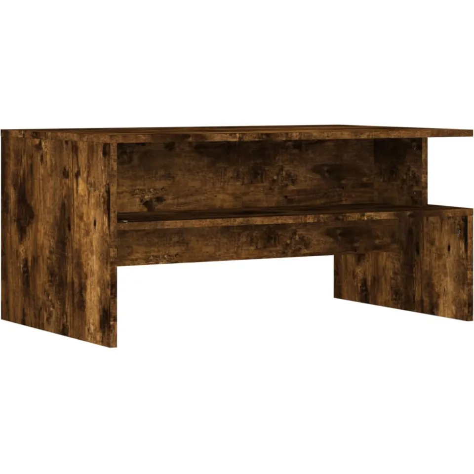 vidaXL Salontafel 90x55x42,5 cm bewerkt hout gerookt eikenkleurig, foto 4