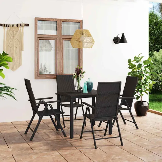 vidaXL 5-delige Tuinset zwart, foto 2
