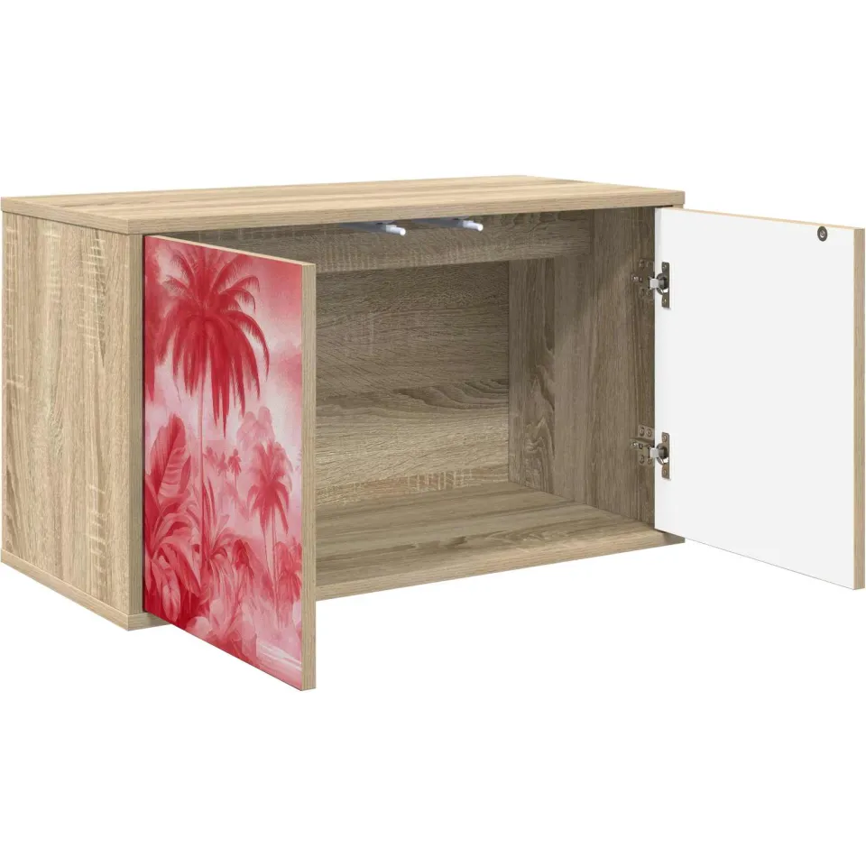 vidaXL Wandgemonteerd tv-meubel AACHEN 69 x 33 x 40 cm Sonoma Eiken Bruin