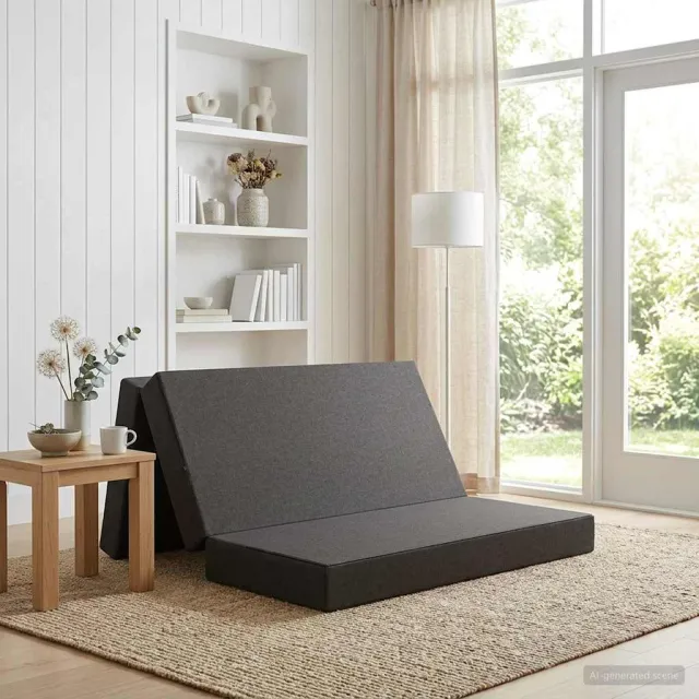 vidaXL Vouwbare Bankbed 120 x 67 x 45 cm Donkergrijs
