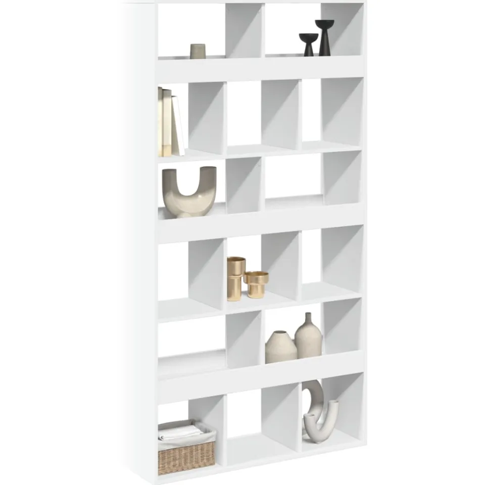 vidaXL Kamerscherm 100x33x187,5 cm bewerkt hout wit