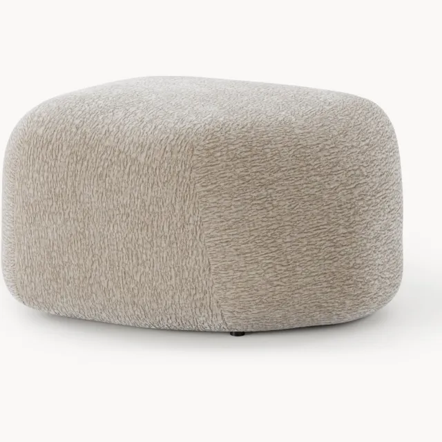 Westwing Collection Ovale poef Wolke beige