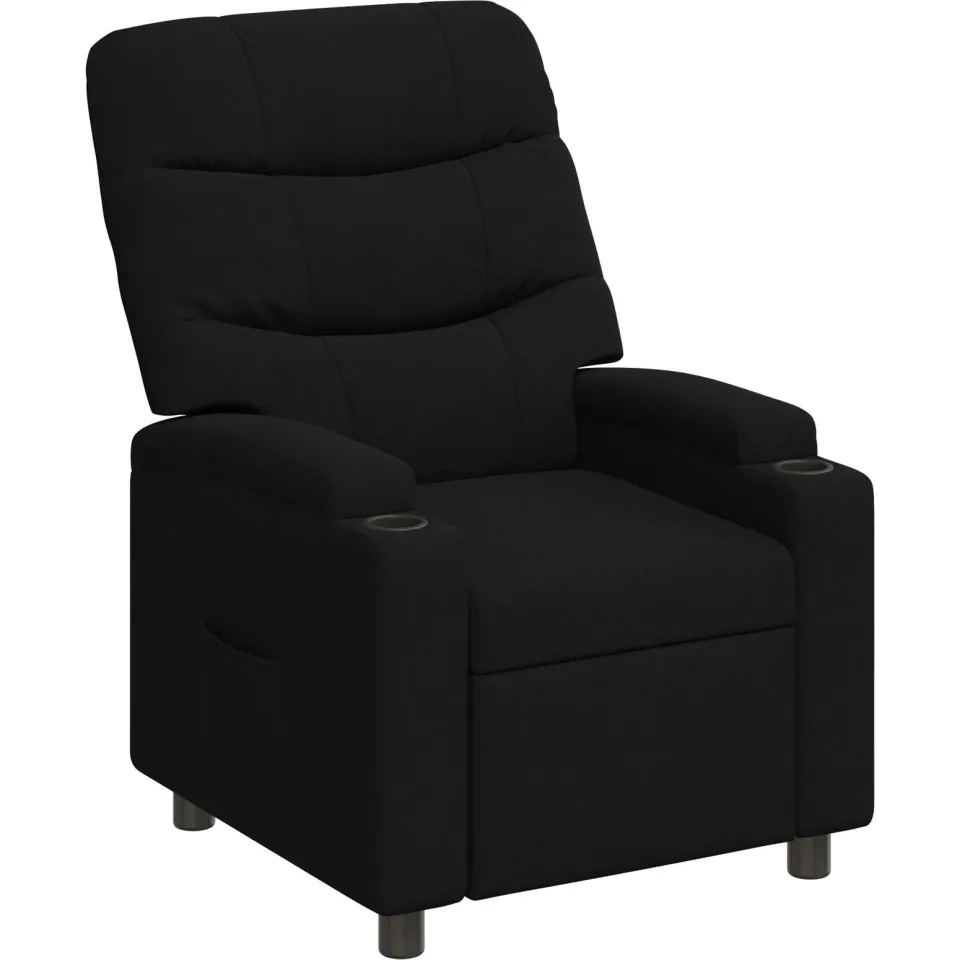vidaXL Ligstoel Zwart 75 x 93 x 102 cm Stof, foto 4
