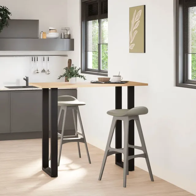 vidaXL Bartafelpoten 2 st U-vormig 50x(110-111) cm staal zwart