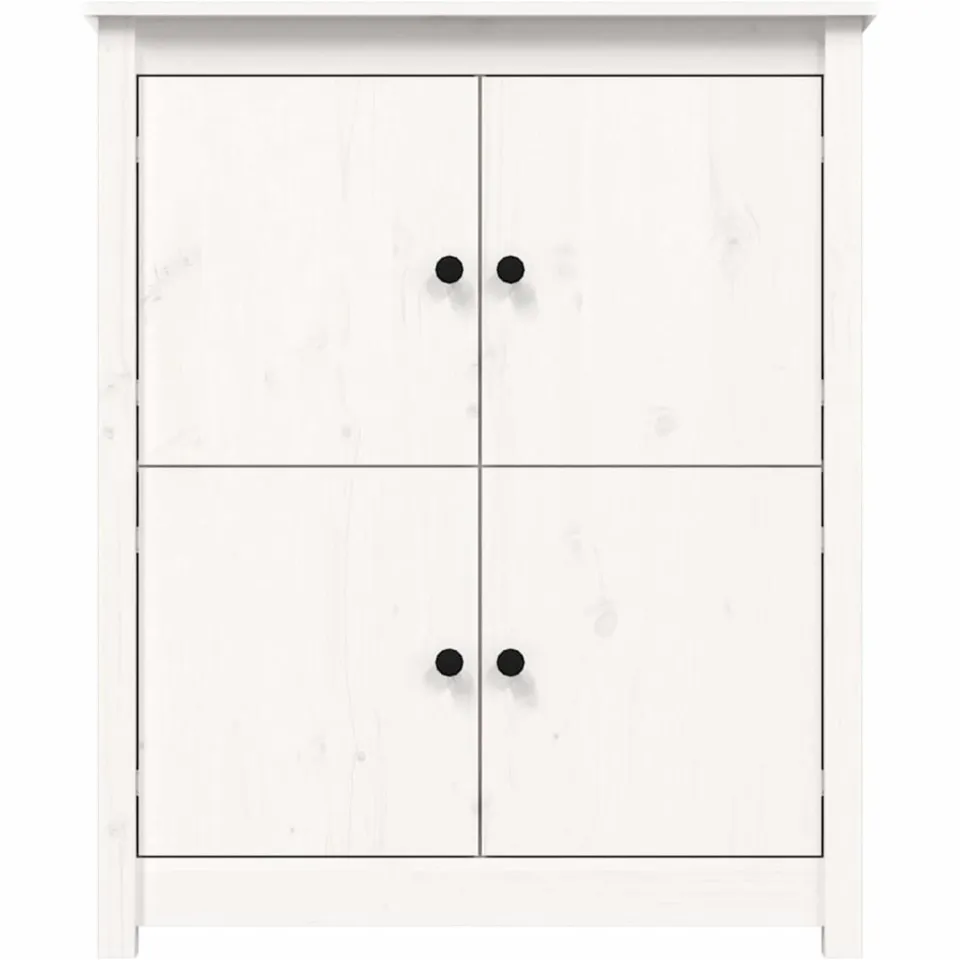 vidaXL Dressoir 83x41,5x100 cm massief grenenhout wit, foto 4